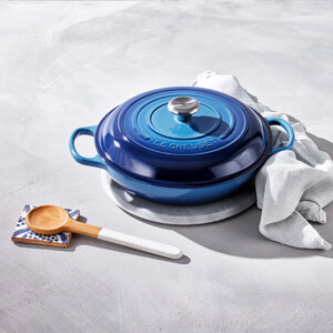 Le Creuset Signature Azure Cast Iron Shallow Casserole 30cm